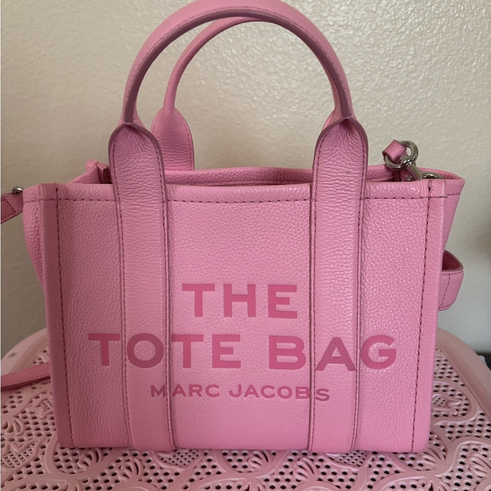 Marc Jacobs Vibrant Pink Small Leather Tote